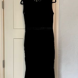 Nicole Miller leather cut out dress